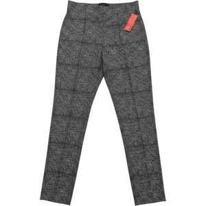 Maze Collection Black Gray Herringbone Plaid Skinny Medium NWT Stretch Pull On